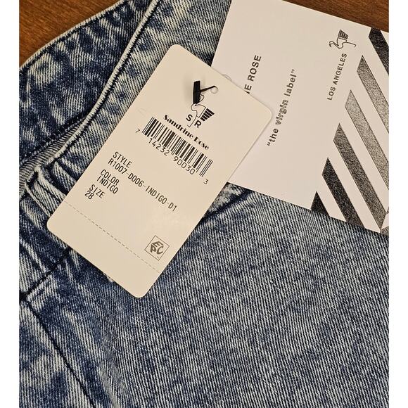 SR vs Sandrine Rose Free People Jeans NEW Womens Color Block Patch Size 28 (701) - Picture 6 of 9